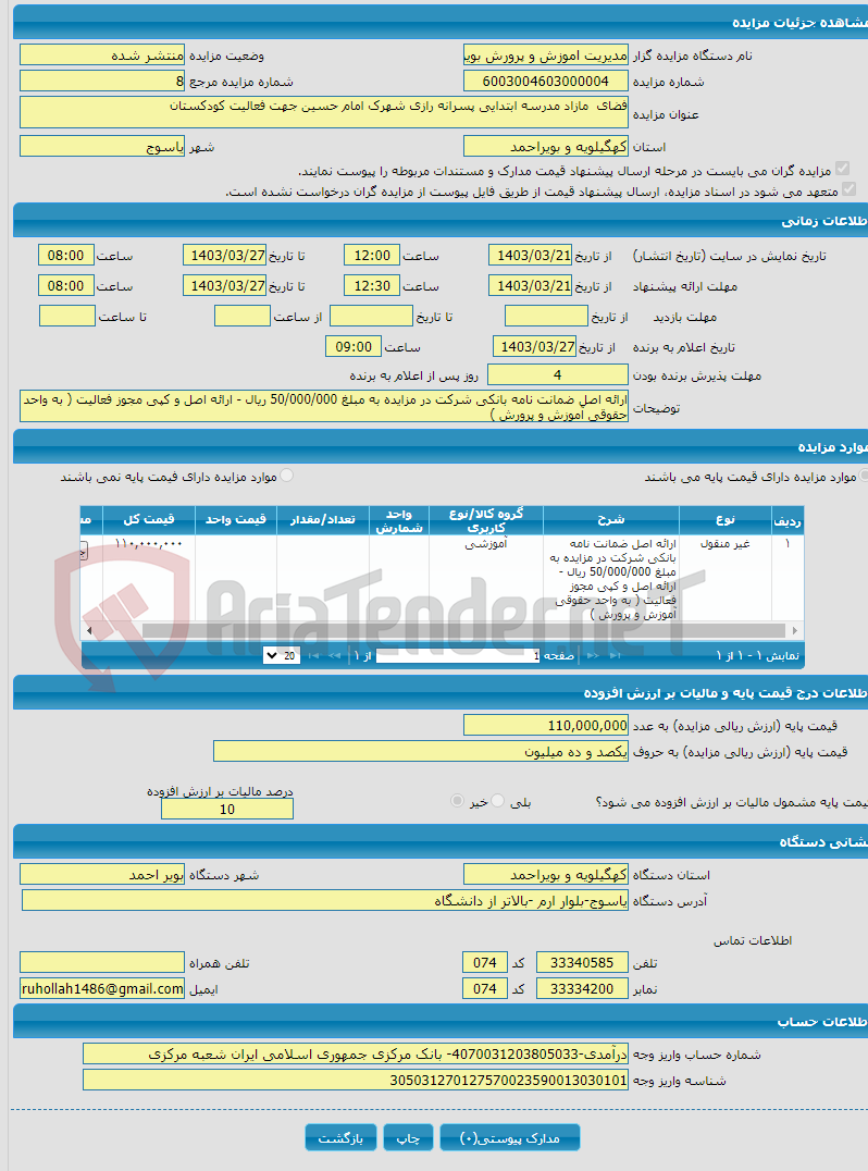 تصویر کوچک آگهی فضای مازاد مدرسه ابتدایی پسرانه رازی شهرک امام حسین جهت فعالیت کودکستان 