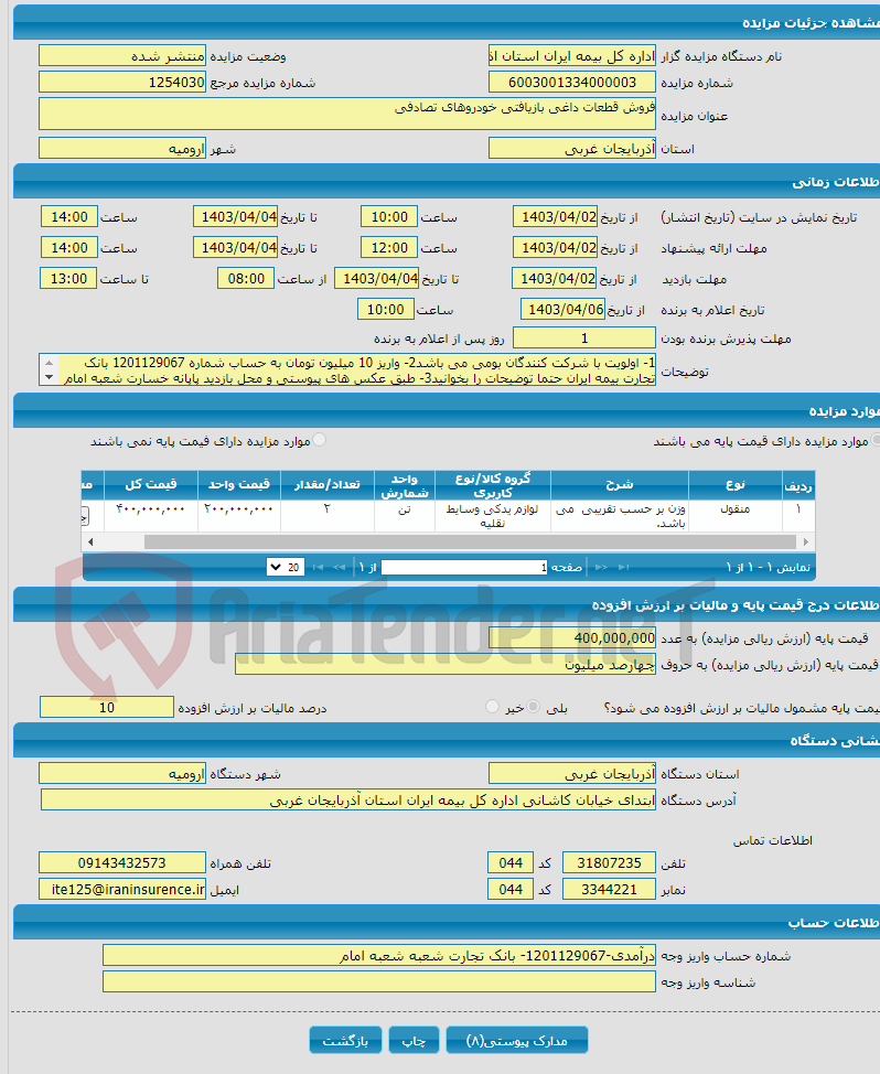 تصویر کوچک آگهی فروش قطعات داغی بازیافتی خودروهای تصادفی