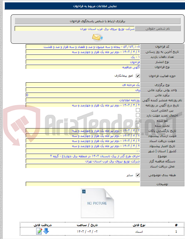 تصویر کوچک آگهی اجرای طرح گذر از پیک تابستان ۱۴۰۳ در منطقه برق چهارباغ - گروه ۳