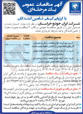 تصویر کوچک آگهی خرید 150 آیتم انواع قطعات یدکی و مصرفی گان های نقطه جوش نوین سازان