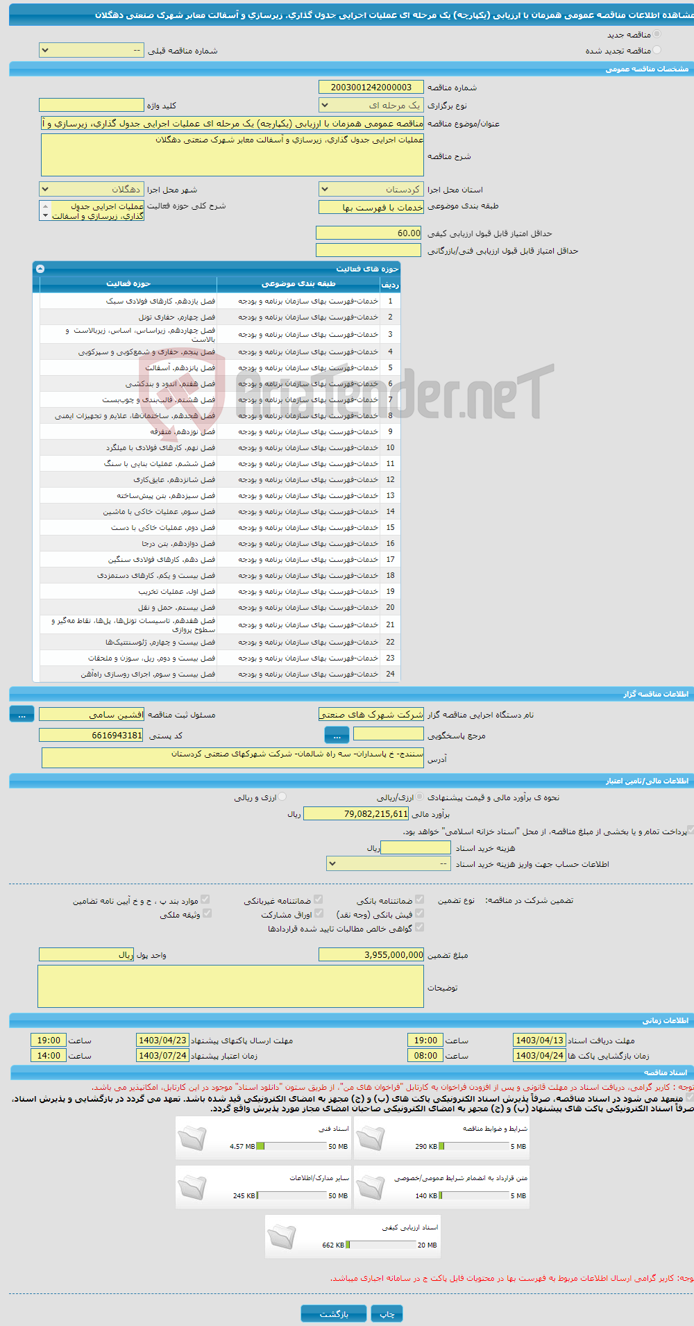 تصویر کوچک آگهی مناقصه عمومی همزمان با ارزیابی (یکپارچه) یک مرحله ای عملیات اجرایی جدول گذاری، زیرسازی و آسفالت معابر شهرک صنعتی دهگلان