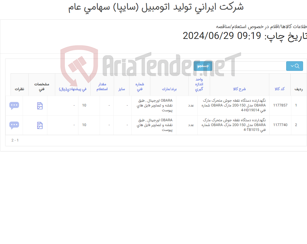 تصویر کوچک آگهی تأمین دو ردیف نگهدارنده دستگاه نقطه جوش متحرک