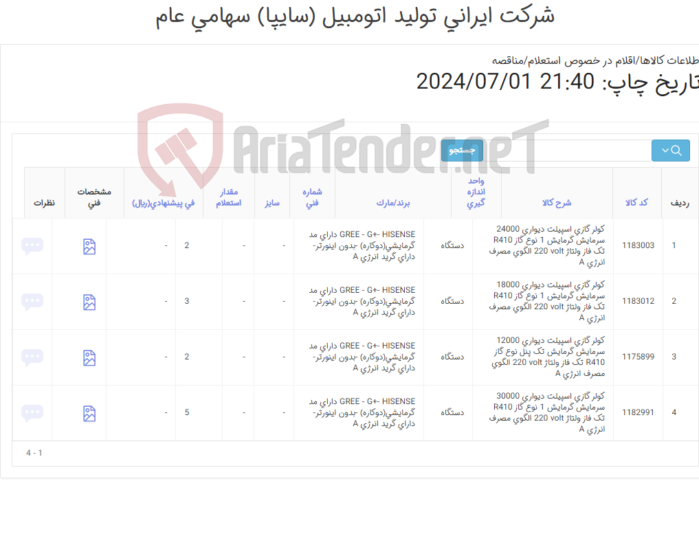 تصویر کوچک آگهی کولرهای گازی اسپیلت