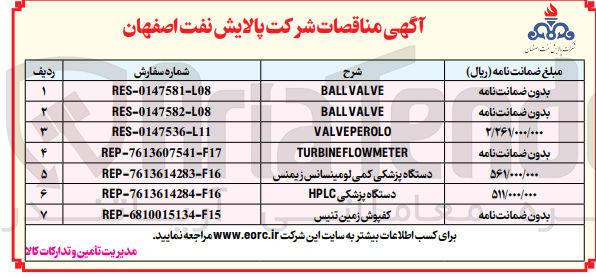 تصویر کوچک آگهی valve perolo