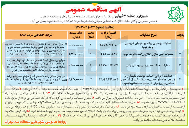 تصویر کوچک آگهی عملیات ایمن سازی کانال زرگنده 