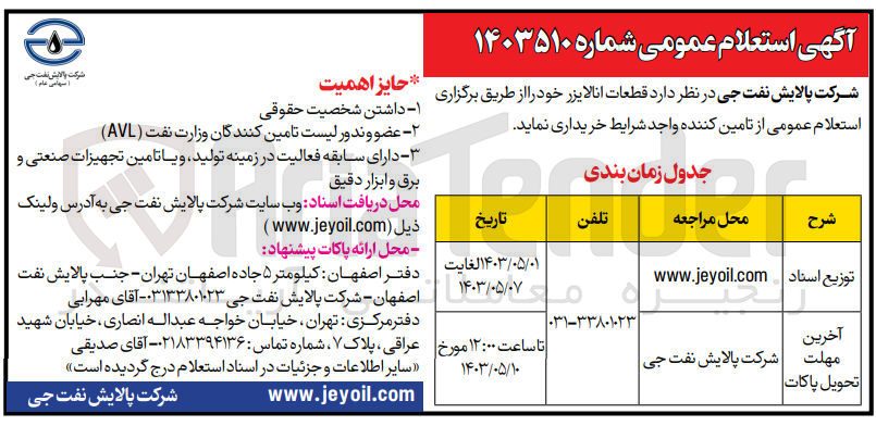 تصویر کوچک آگهی خرید قطعات انالایزر خود