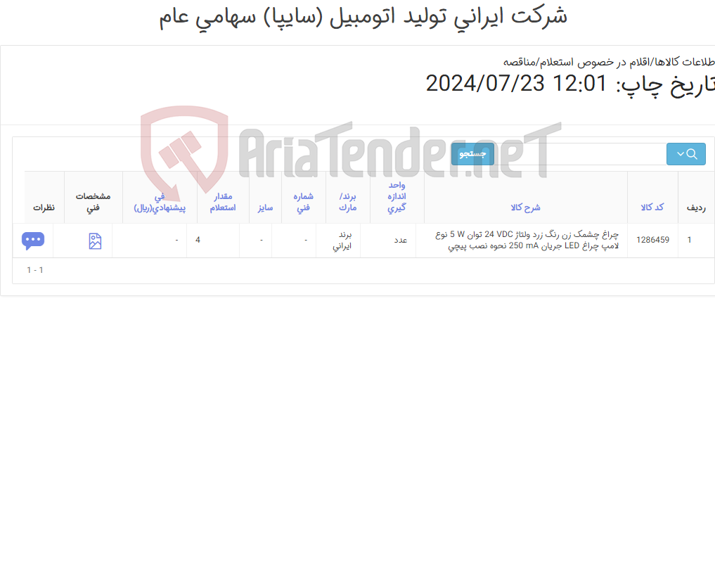 تصویر کوچک آگهی چراغ چشمک زن