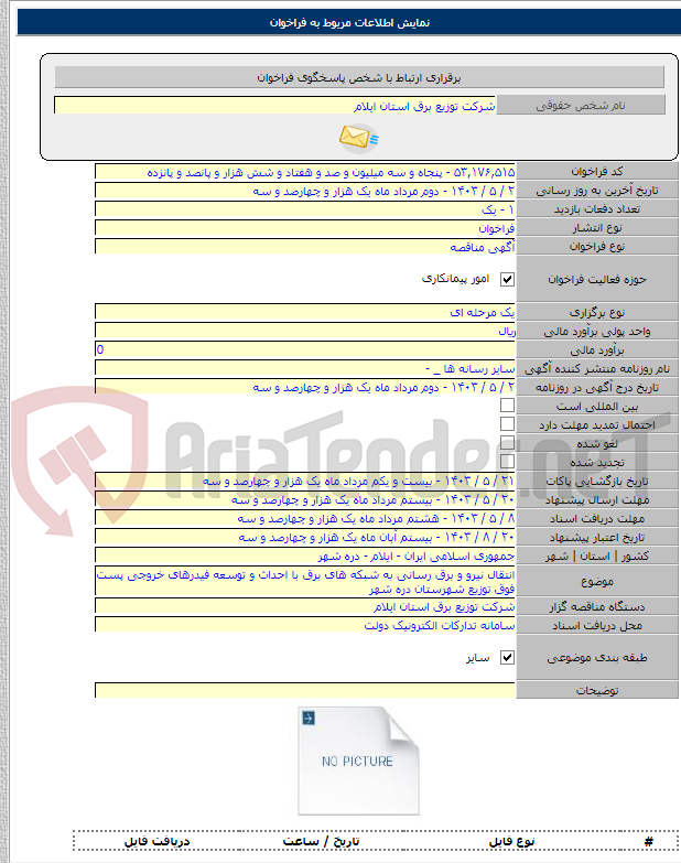 تصویر کوچک آگهی انتقال نیرو و برق رسانی به شبکه های برق با احداث و توسعه فیدرهای خروجی پست فوق توزیع شهرستان دره شهر