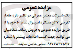 تصویر کوچک آگهی فروش  مقدار تقریبی ۷ تن میلگرد اسپیرال سایز ۱۰ 