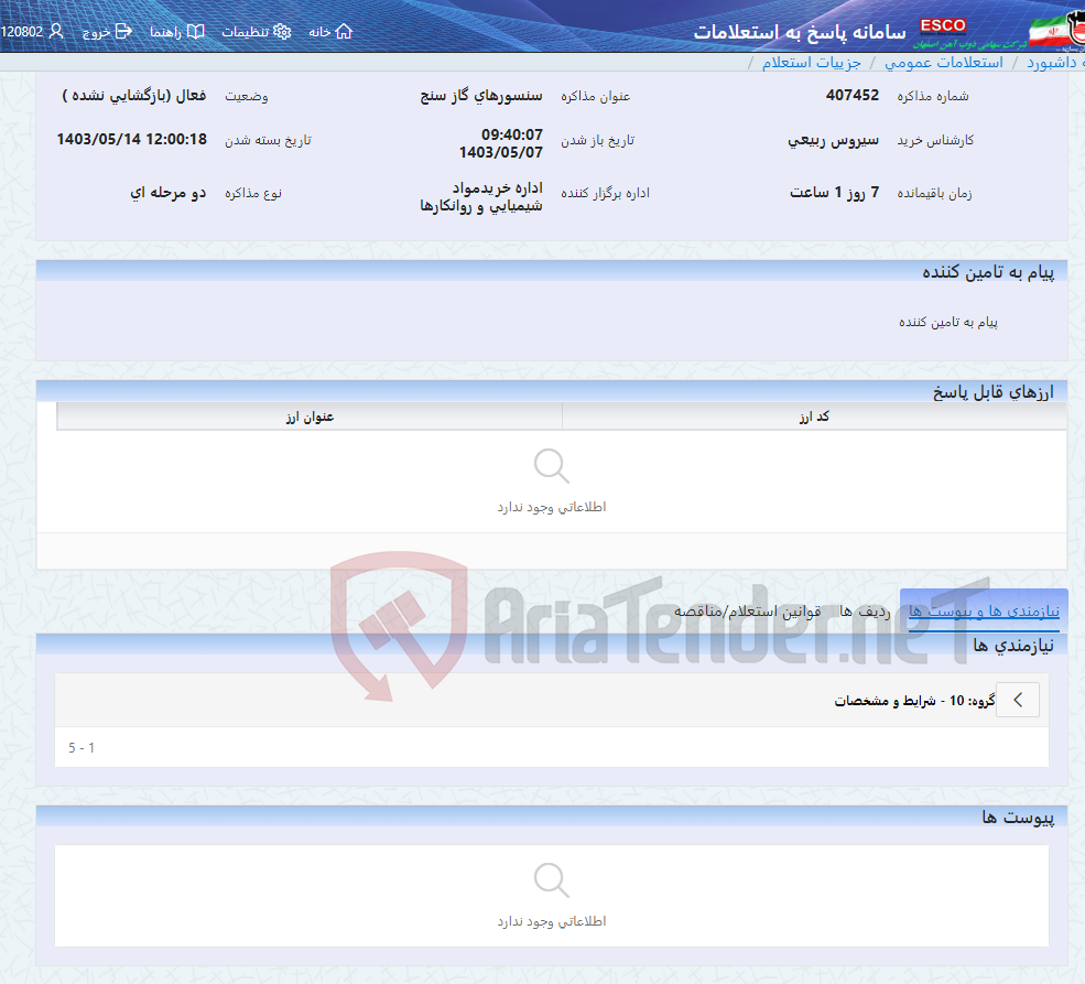 تصویر کوچک آگهی سنسورهای گاز سنج