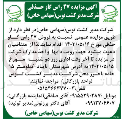 تصویر کوچک آگهی فروش 27 راس گاو حذفی 
