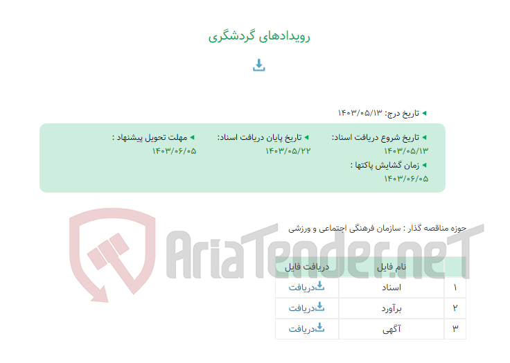 تصویر کوچک آگهی رویدادهای گردشگری