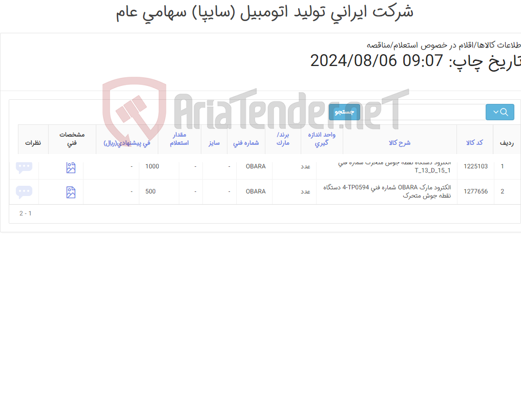 تصویر کوچک آگهی تامین دو ردیف الکترود دستگاه نقطه جوش متحرک