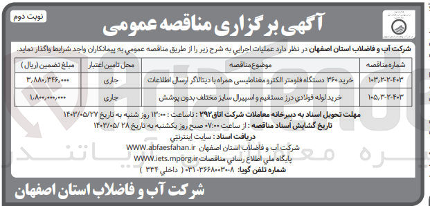 تصویر کوچک آگهی خرید لوله فولادی درز مستقیم و اسپیرال سایز مختلف بدون پوشش 