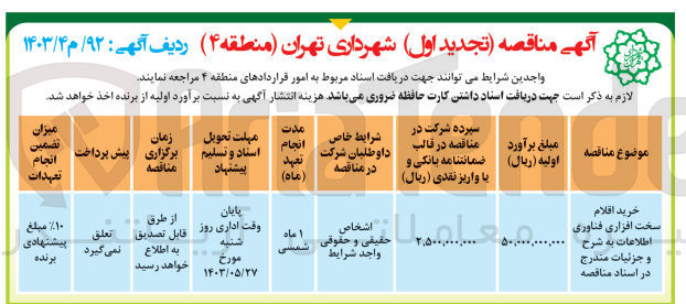 تصویر کوچک آگهی خرید اقلام سخت افزاری فناوری اطلاعات 