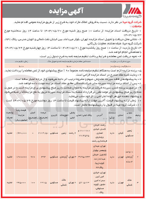تصویر کوچک آگهی فروش املاک در 3 ردیف باکاربری زمین ،مسکونی 