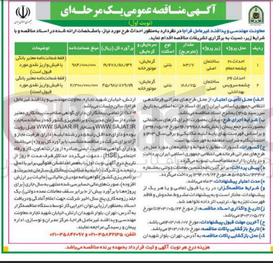 تصویر کوچک آگهی احداث 36 چشمه سرویس بهداشتی