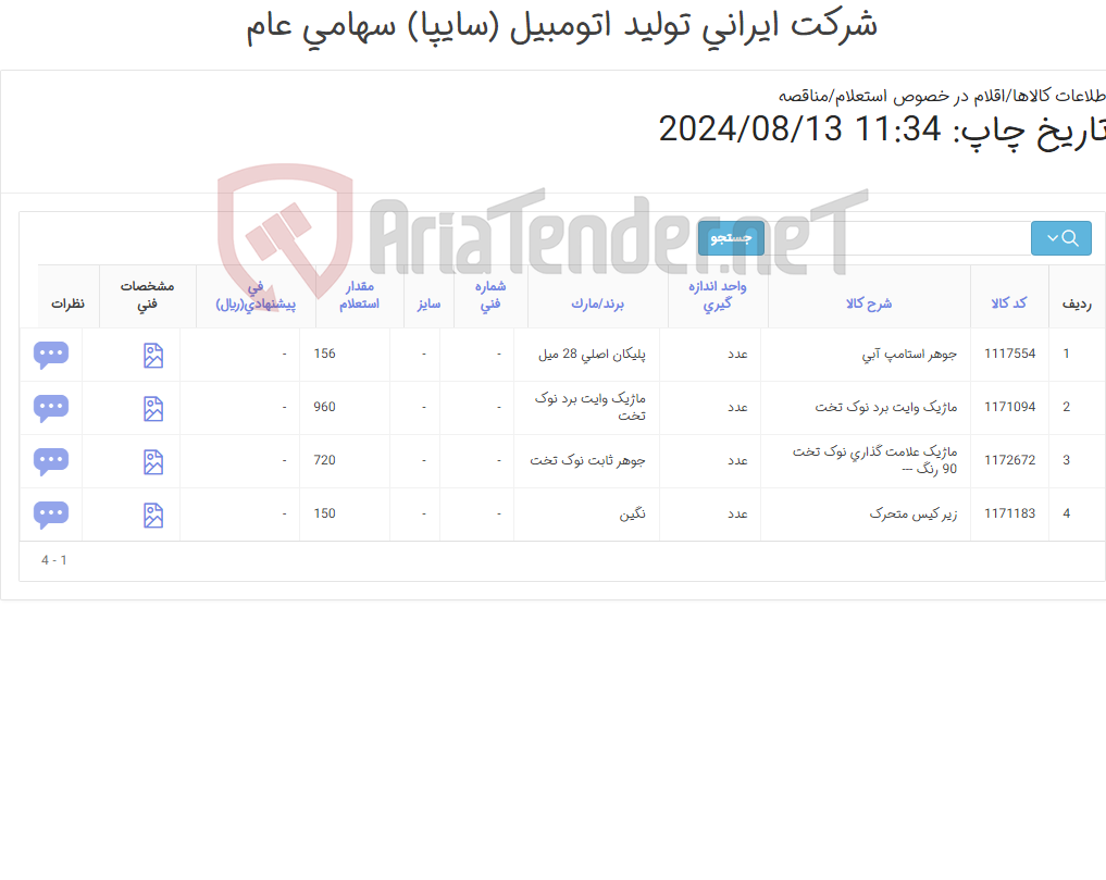 تصویر کوچک آگهی لوازم التحریر