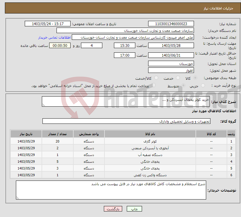 تصویر کوچک آگهی نیاز انتخاب تامین کننده-خرید کولر یخچال آبسردکن و ...