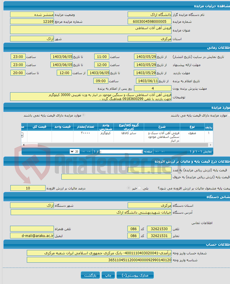 تصویر کوچک آگهی فروش آهن آلات اسقاطی