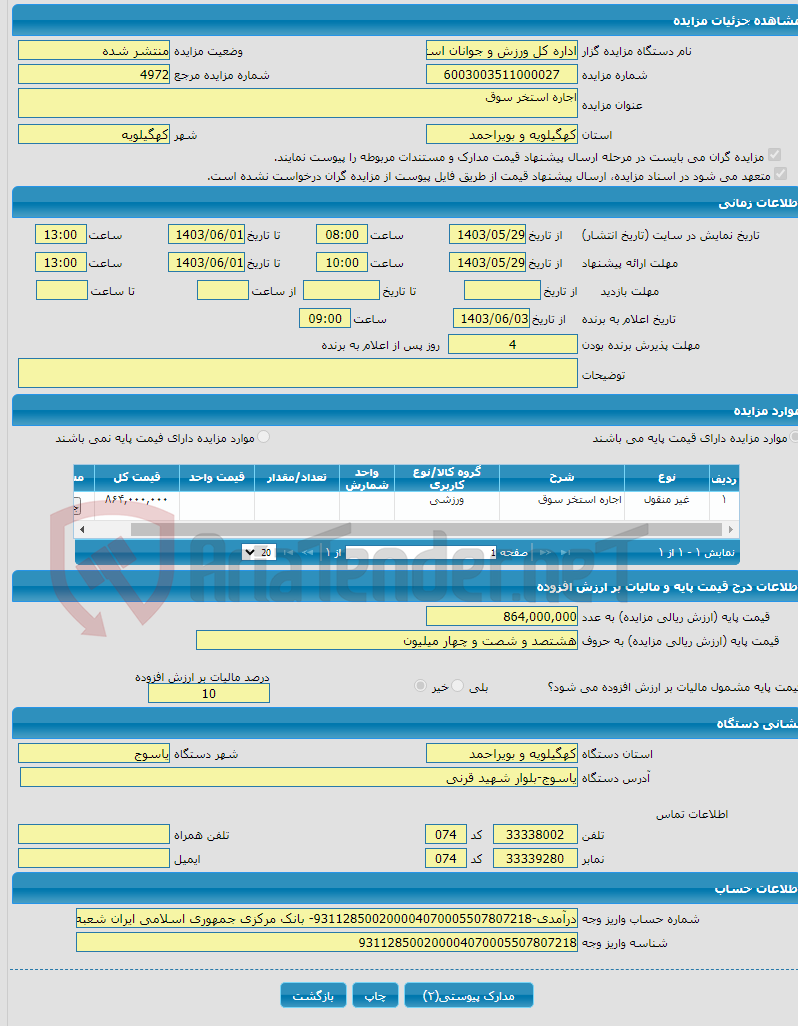 تصویر کوچک آگهی اجاره استخر سوق