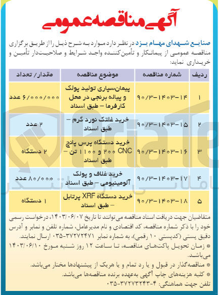 تصویر کوچک آگهی خرید غلاف و پولک آلومینیومی به تعداد 80/000 عدد