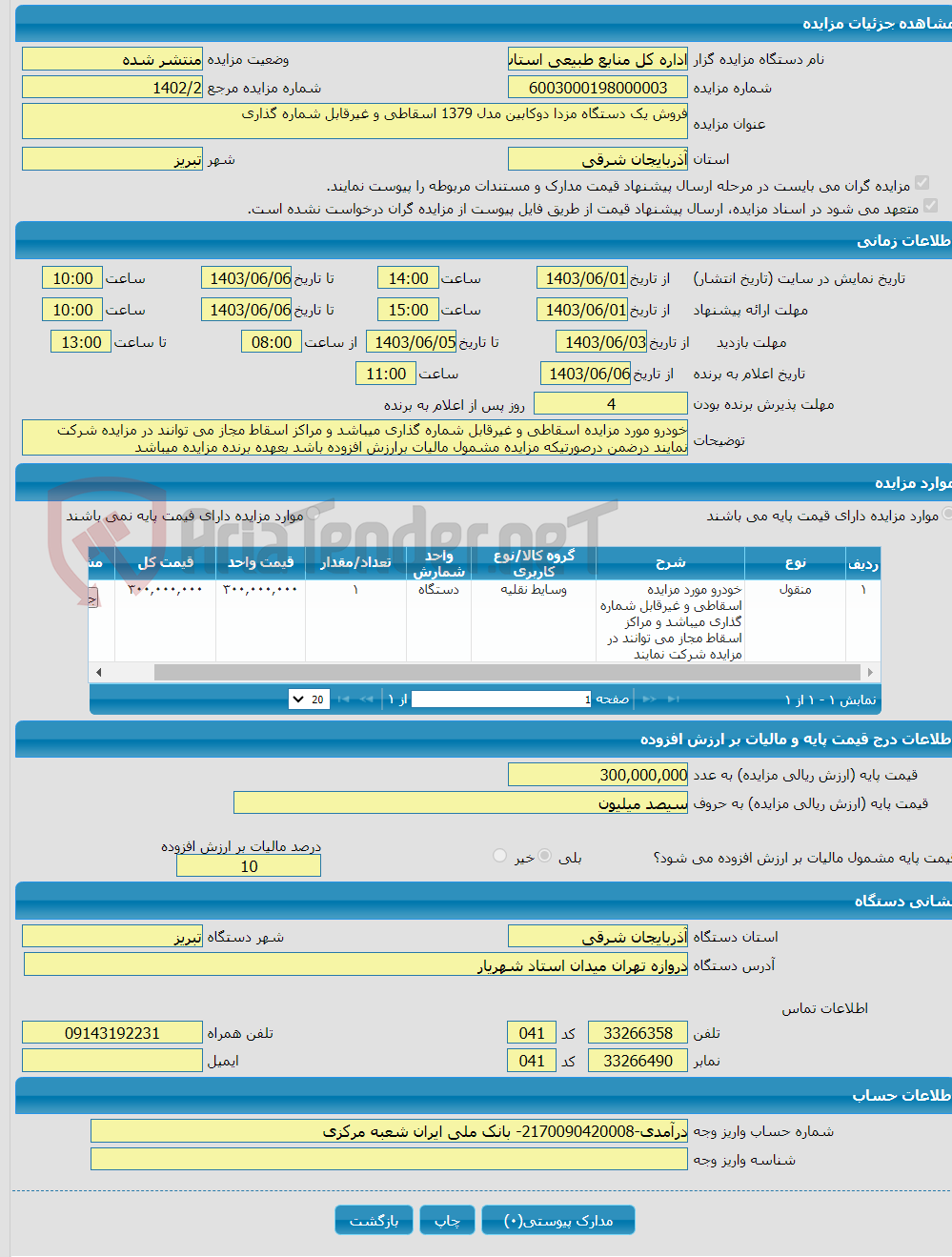 تصویر کوچک آگهی فروش یک دستگاه مزدا دوکابین مدل 1379 اسقاطی و غیرقابل شماره گذاری