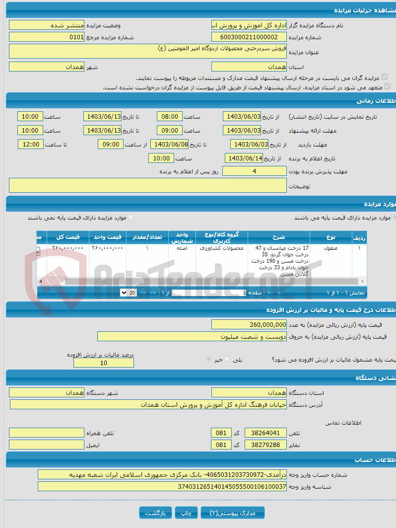 تصویر کوچک آگهی فروش سردرختی محصولات اردوگاه امیر المومنین (ع)