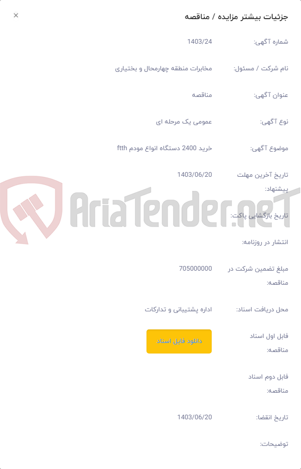 تصویر کوچک آگهی خرید 2400 دستگاه انواع مودم ftth