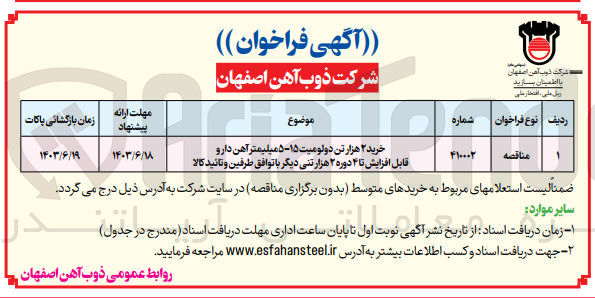 تصویر کوچک آگهی خرید 2 هزارتن دولومیت 5-15 میلیمتر آهن دار و قابل افزایش تا 4 دوره 2 هزارتنی دیگر با توافق طرفین و تایید کالا