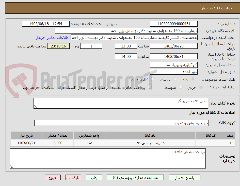 تصویر کوچک آگهی سی دی خام بینگو