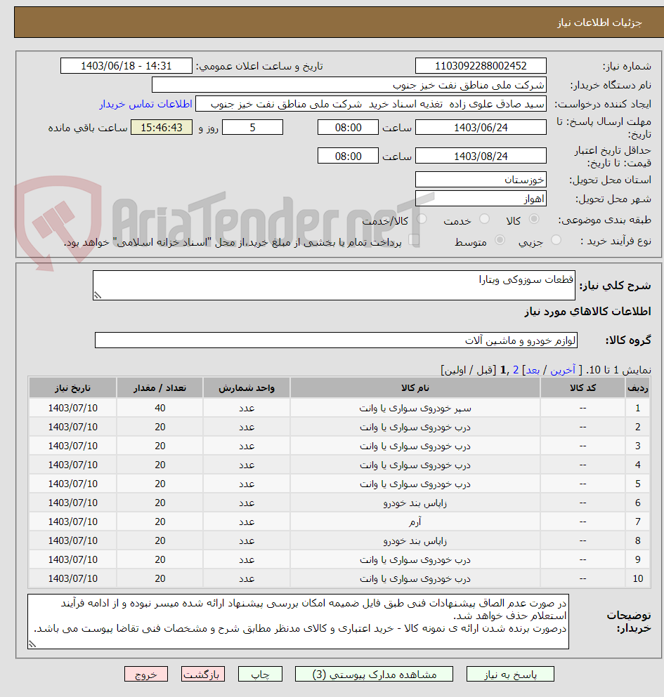تصویر کوچک آگهی قطعات سوزوکی ویتارا