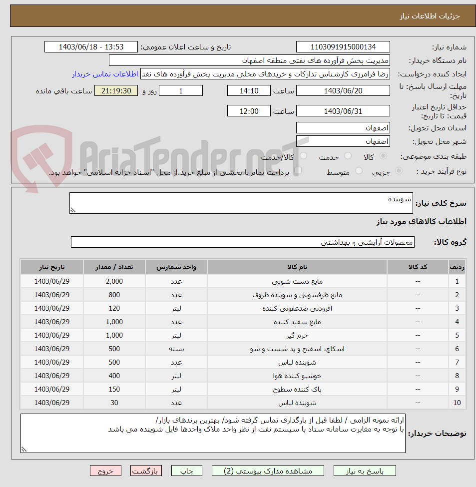 تصویر کوچک آگهی شوینده