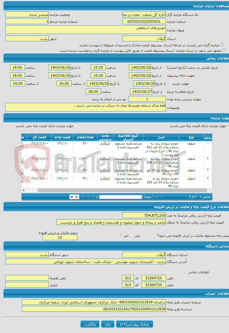 تصویر کوچک آگهی خودرو های اسقاطی