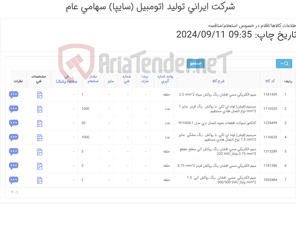 تصویر کوچک آگهی سر سیسم و سیم ‎الکتریکی‏ ‎مسی‏