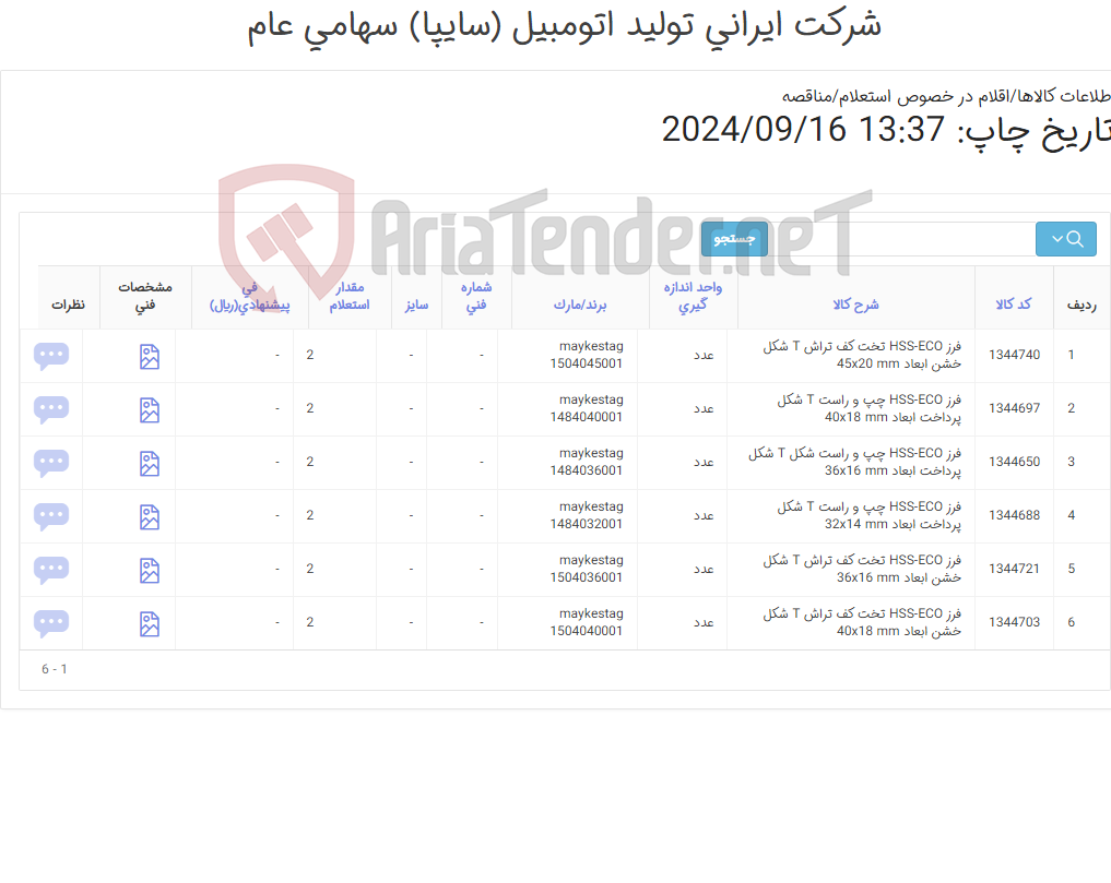 تصویر کوچک آگهی فرز ‎HSS-ECO‏ - T شکل (PDD)