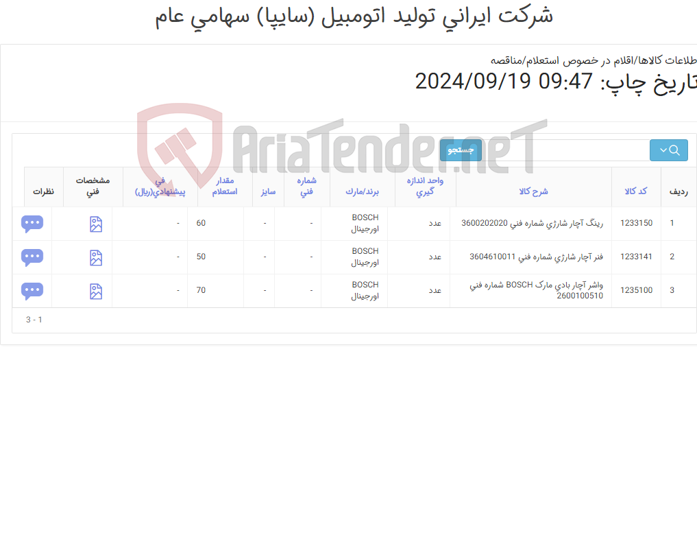 تصویر کوچک آگهی تامین سه ردیف فنر , رینگ و آچار شارژی