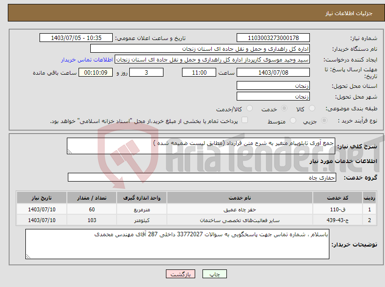 تصویر کوچک آگهی نیاز انتخاب تامین کننده-جمع آوری تابلوپیام متغیر به شرح متن قرارداد (مطابق لیست ضمیمه شده )