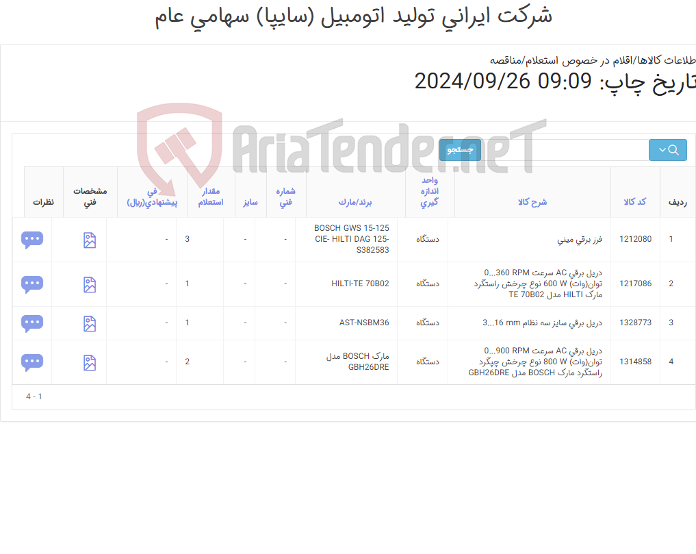 تصویر کوچک آگهی دریل و فرز برقی