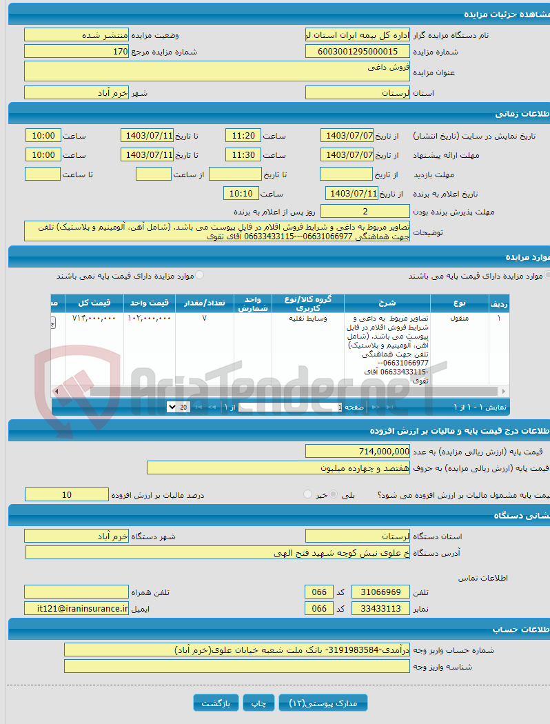 تصویر کوچک آگهی فروش داغی