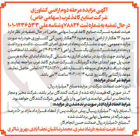 تصویر کوچک آگهی اجاره حدود ۱۳ هکتار از اراضی دیم و حدود ۴۶ هکتار زمین آبی کشاورزی