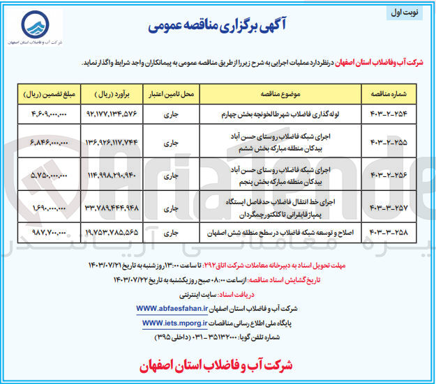 تصویر کوچک آگهی لوله گذاری فاضلاب شهر طالخونچه بخش چهارم
