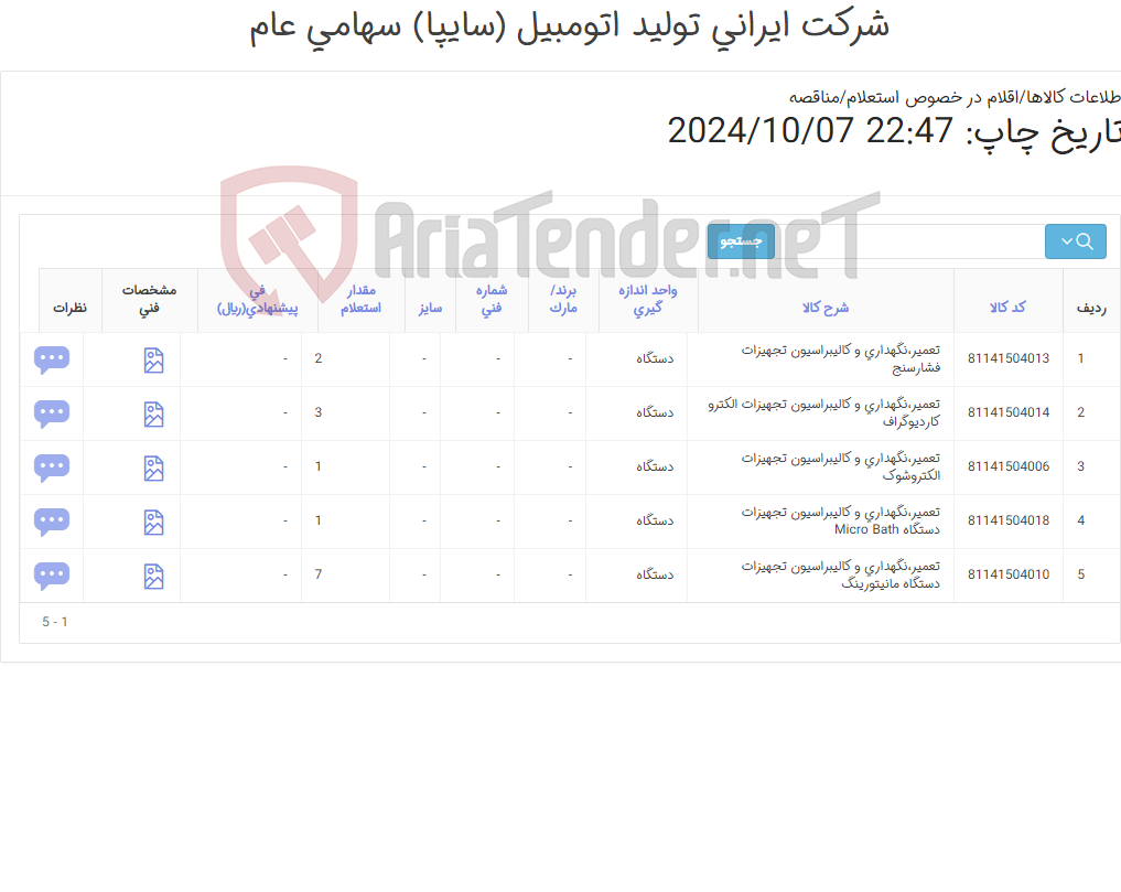 تصویر کوچک آگهی کالیبراسیون تجهیزات درمانگاه