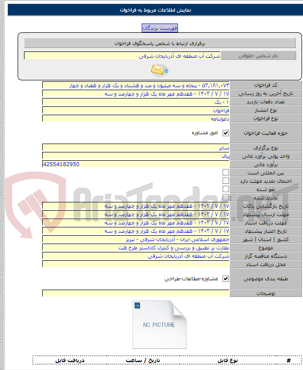 تصویر کوچک آگهی نظارت بر تطبیق و بررسی و کنترل کاداستر طرح هت