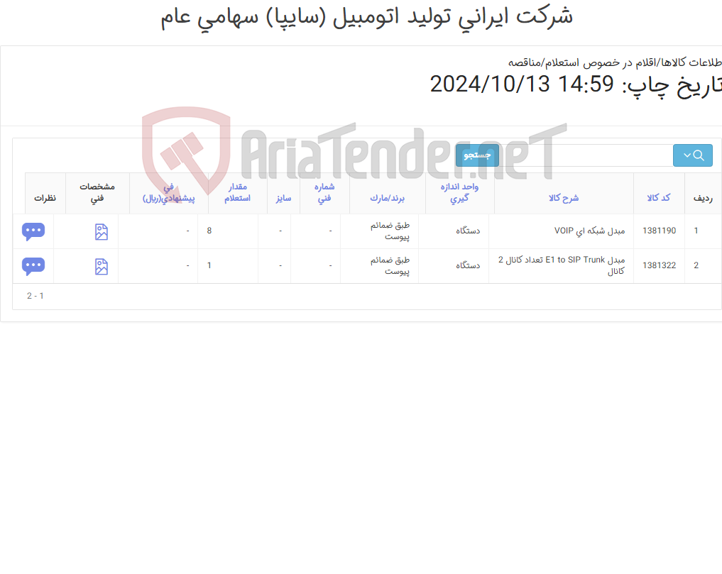 تصویر کوچک آگهی 2آیتم مبدل (طبق ضمائم پیوست