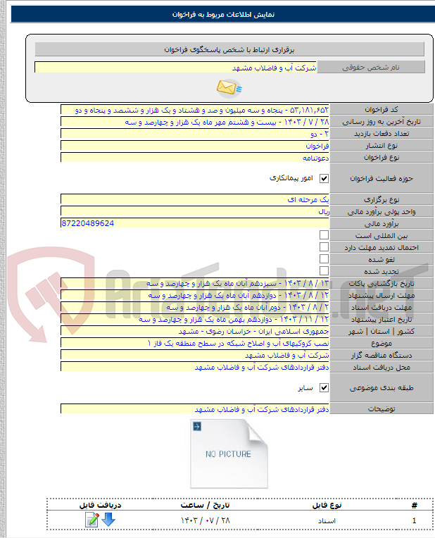 تصویر کوچک آگهی نصب کروکیهای آب و اصلاح شبکه در سطح منطقه یک فاز ۱