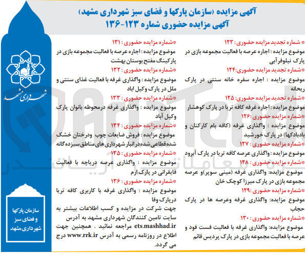 تصویر کوچک آگهی اجاره عرصه با فعالیت مجموعه بازی در پارک نیلوفر آبی
