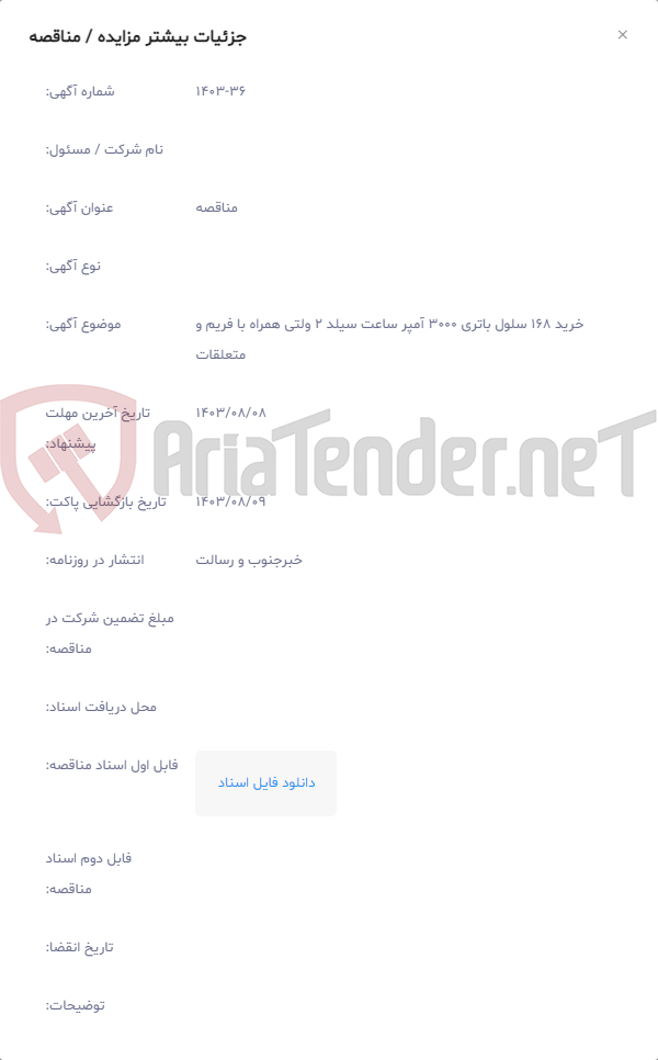 تصویر کوچک آگهی خرید 168 سلول باتری 3000 آمپر ساعت سیلد 2 ولتی همراه با فریم و متعلقات