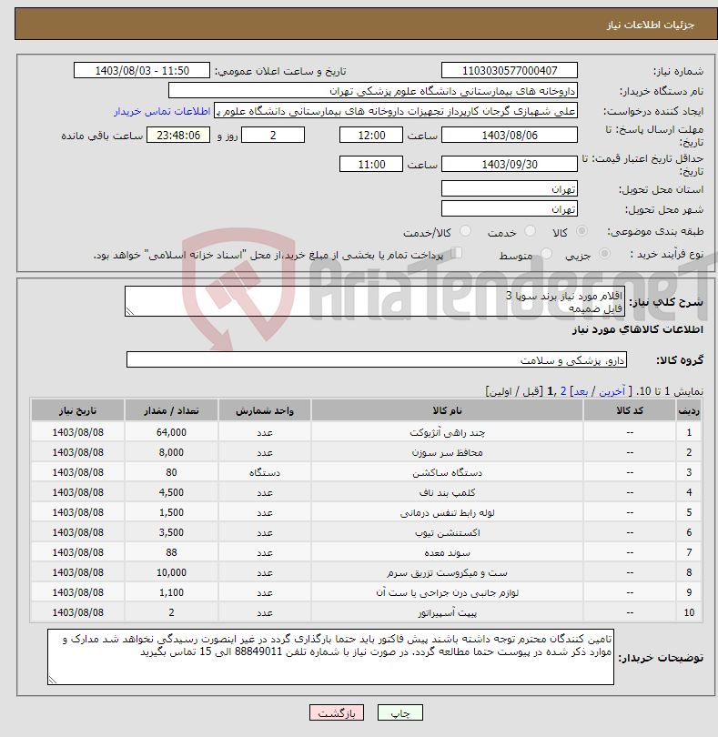 تصویر کوچک آگهی نیاز انتخاب تامین کننده-اقلام مورد نیاز برند سوپا 3 فایل ضمیمه