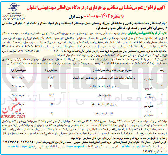 تصویر کوچک آگهی بهره برداری از کافی شاپ و فست فود